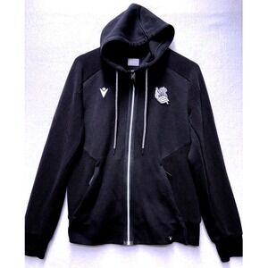 Macron Nemesis Full Zip Hoodie Men's S Black Premier Sportswear Sweatshirt